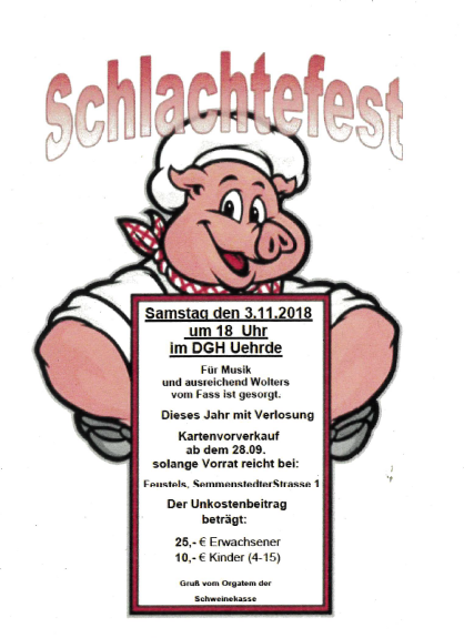 Schlachtefest in Uehrde 2018
