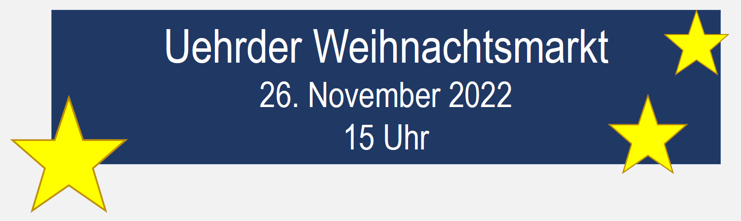 Uehrder Weihnachtsmarkt 2022 ** Ortsänderung **