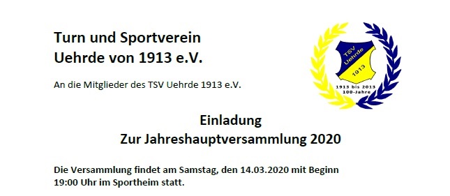 JHV TSV Uehrde 2020