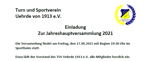 JHV TSV Uehrde 2021