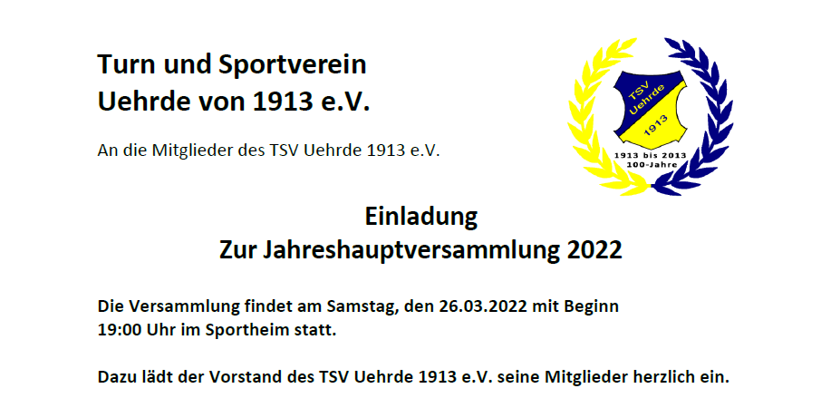 JHV TSV Uehrde 2022