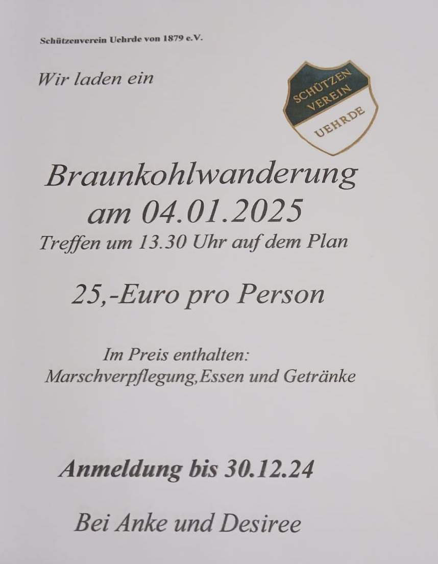Braunkohlwanderung Schützenverein 2025